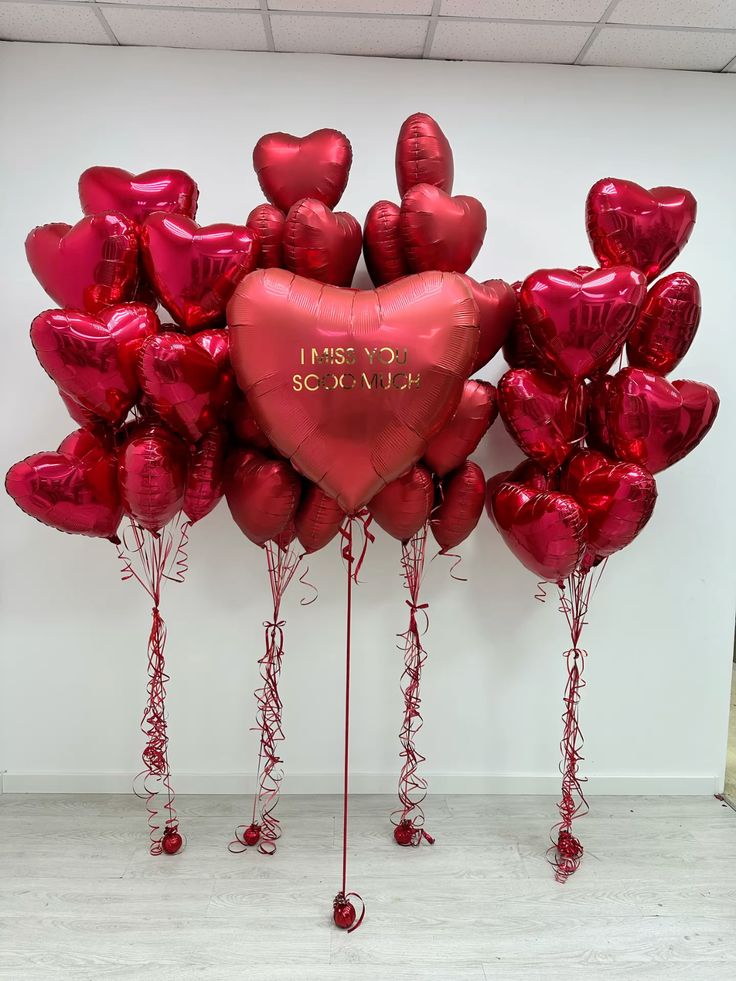 Helium-Filled Red Heart Balloons w/ Customize Sticker – Add a Romantic Touch to Weddings, Anniversaries, and Special Events with These Stunning Heart-Shaped Balloons!