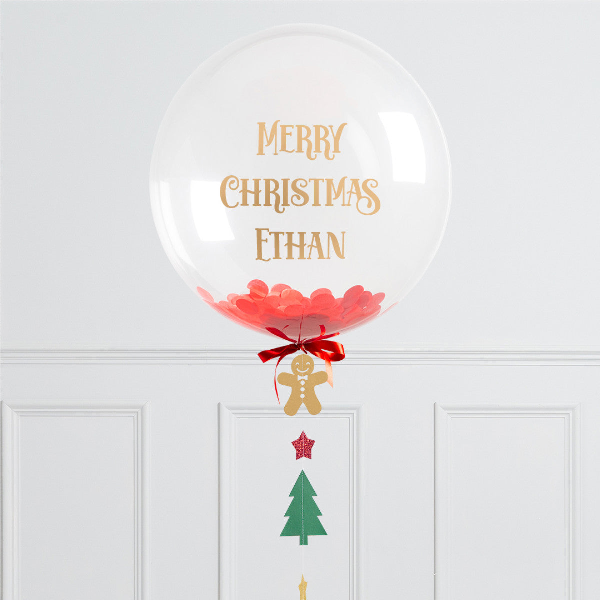 Personalised Helium Balloon Christmas Merry & Bright Helium Bubble Balloon Elevate Your Celebration with Our Stunning Helium Bubble Balloon Bouquet