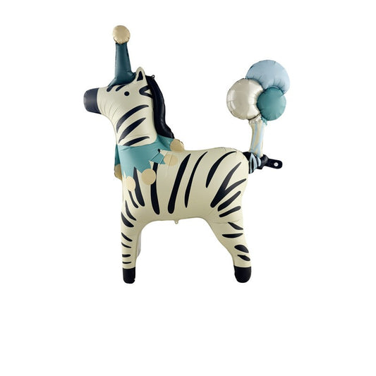 Zebra Circus Carnival Helium Foil Balloon - Perfect for any celebrations!