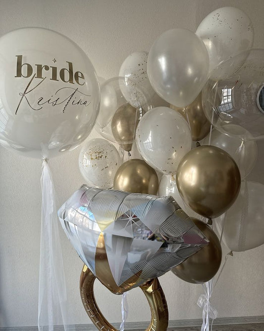 BRIDE TO BE Customization Bride Balloon Hearts bride to be bachelorette party bridal shower Ring Shape (Copy) (Copy)
