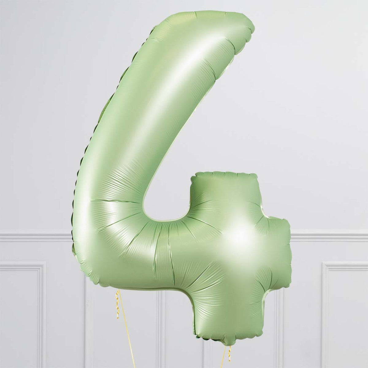 Helium Green Two Number Set Balloon with 3 Foil Star Balloons