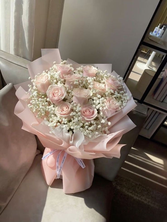 Pink Roses - Floral Fresh Bouquet
