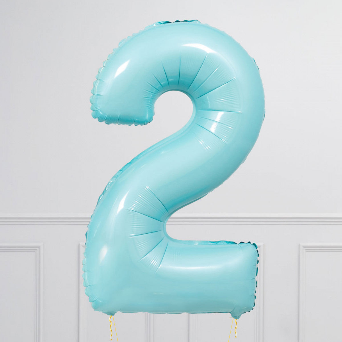 Helium Blue Two Number Set Balloon with 3 Foil Star Balloons