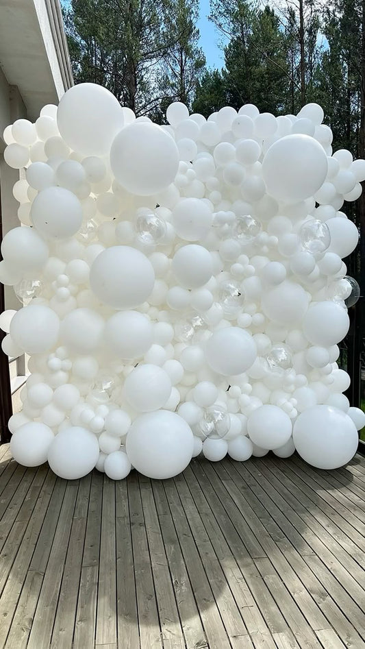 Balloon Wall White and Clear - Perfect for special occasion