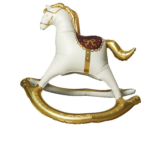 Rocking Horse Carousel Circus Balloon Self Standing Foil Balloon - Perfect for any celebrations!