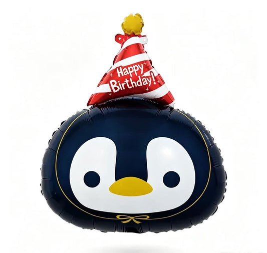 Penguin Animal with Party Hat Helium Foil Balloon - Perfect for any celebration!