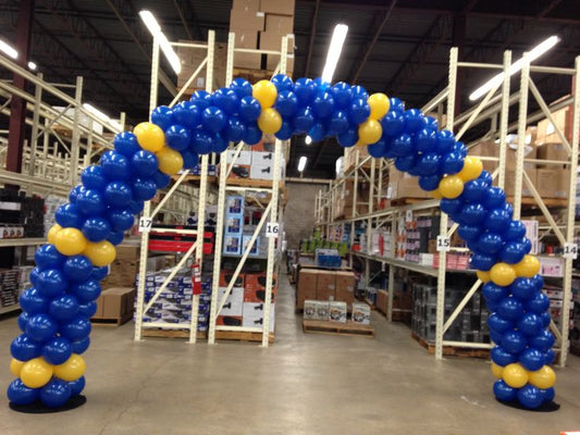 Balloon Arch Arrangement Blue and Yellow - Corporate Event, Grand Opening, Company Event Perfect for special occasion!