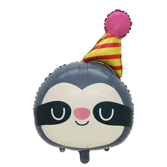 Sloth Animal with Party Hat Helium Foil Balloon - Perfect for any celebration!