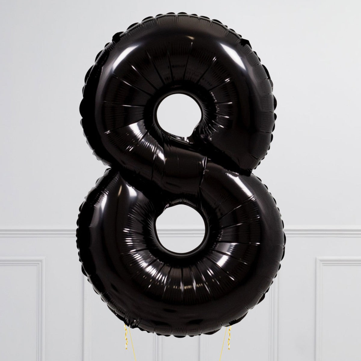 Helium Black Two Number Set Balloon with 3 Foil Star Balloons