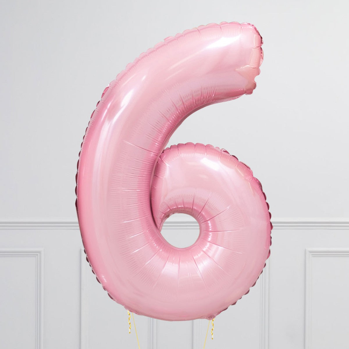 Helium Pink Two Number Set Balloons with 3 Foil Heart Balloons