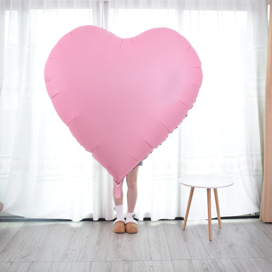 63-inches Heart Balloon Pink - Perfect for Valentine's Day, Anniversary, Proposal, Get Well, Happy Birthday Balloon