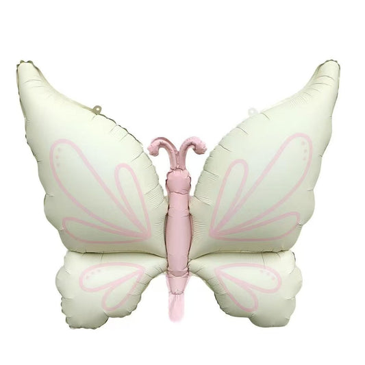 Beige Pink Butterfly Helium Balloon - Perfect for any Celebration!