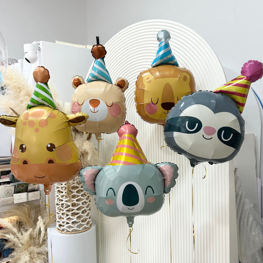 Helium Set Lion Sloth Koala Bear Giraffe – Jungle Safari Animal-Themed Birthday Celebration!