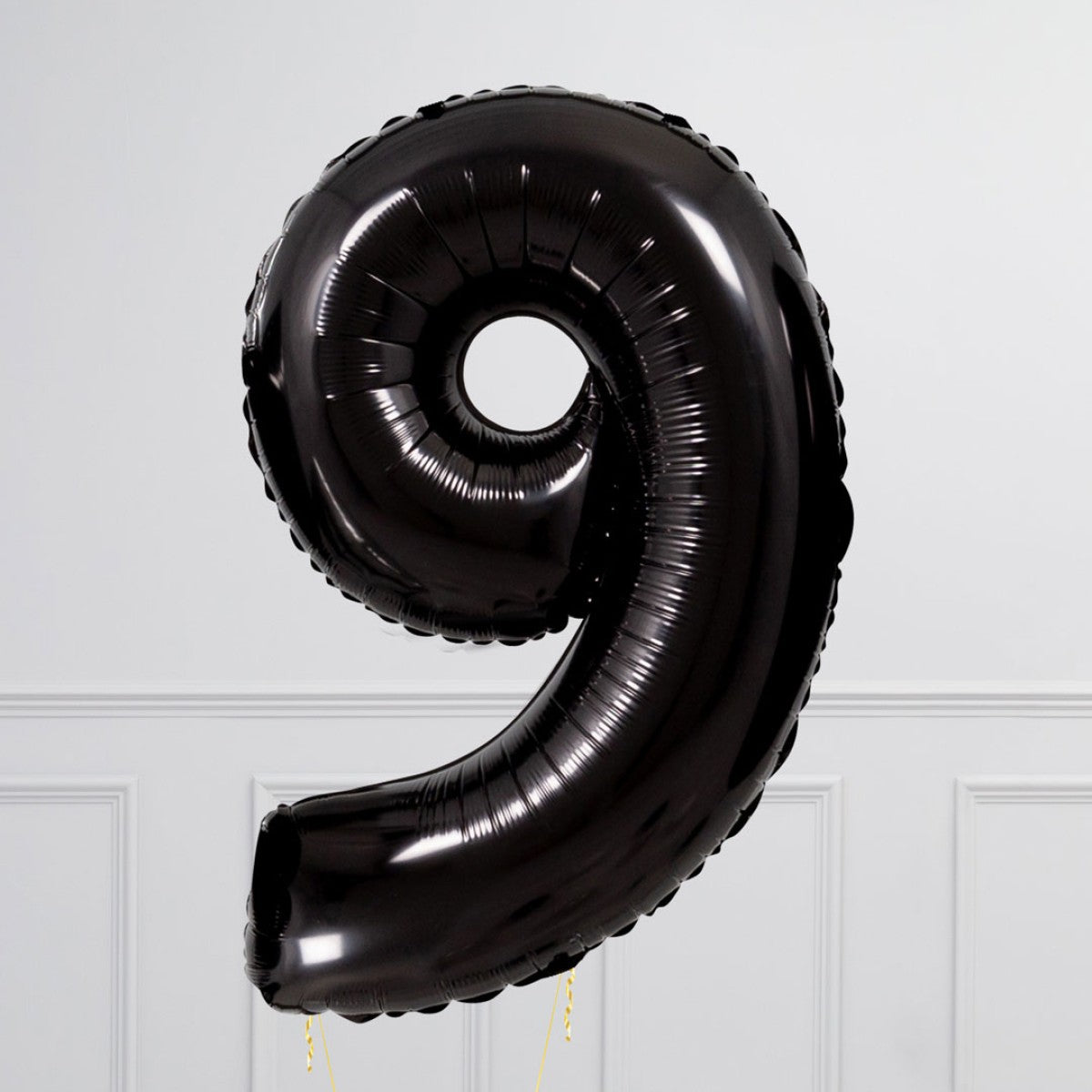 Helium Black Two Number Set Balloon with 3 Foil Star Balloons