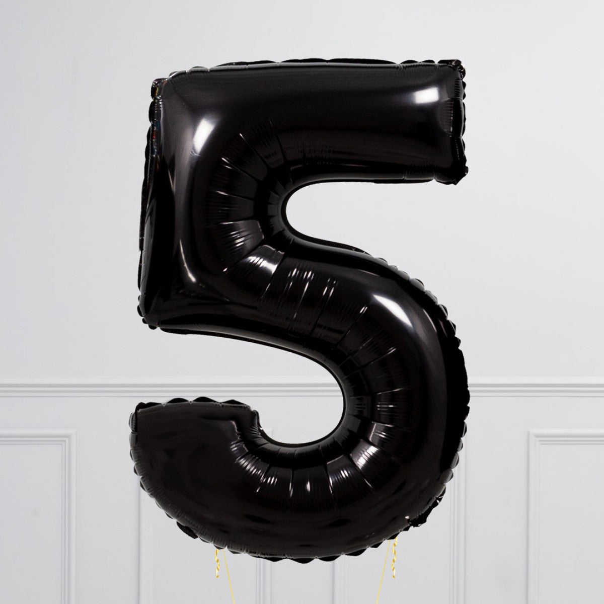 Helium Black Two Number Set Balloon with 3 Foil Star Balloons