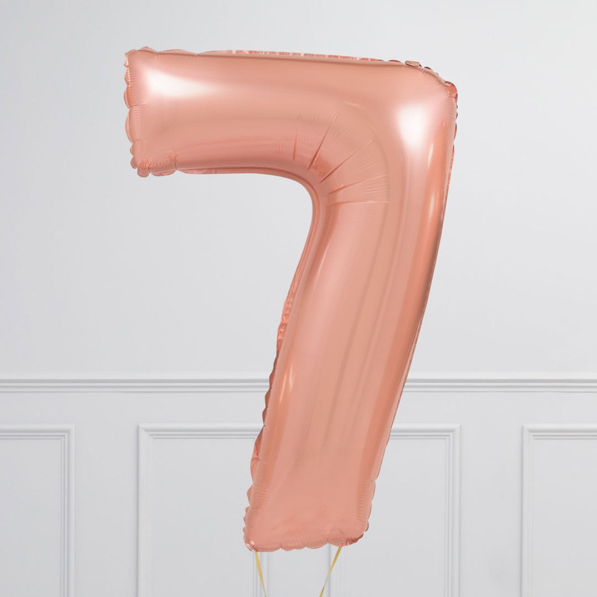 Helium Pink Two Number Set Balloon with 3 Hearts Foil Balloons