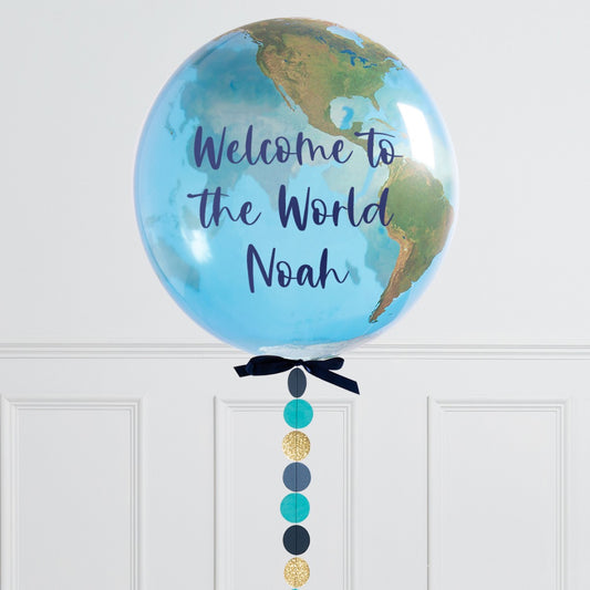 Personalised Helium Balloon Globe Helium Bubble Balloon Elevate Your Celebration with Our Stunning Helium Bubble Balloon Bouquet