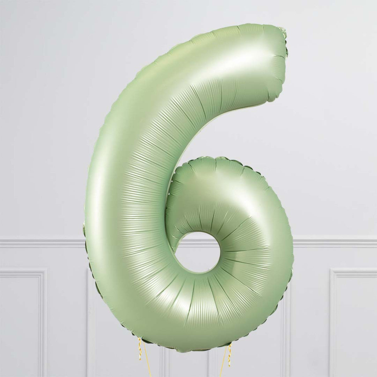 Helium Green Two Number Set Balloon with 3 Foil Star Balloons