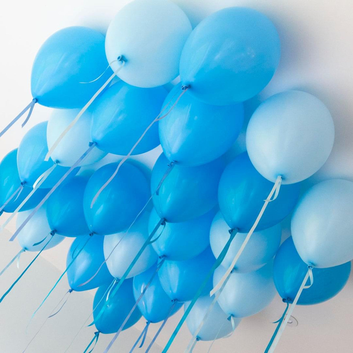 Sky Blue Helium Ceiling Balloons Elevate Your Celebration with Stunning Helium Ceiling Balloons Helium Balloon Bouquet