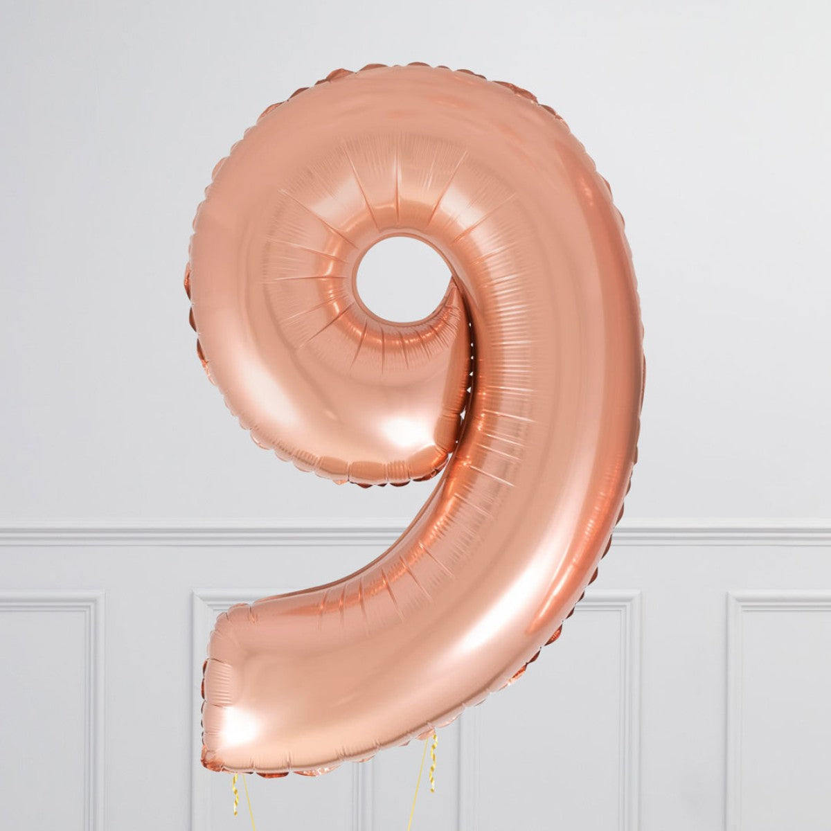 Helium Pink Two Number Set Balloon with 3 Hearts Foil Balloons