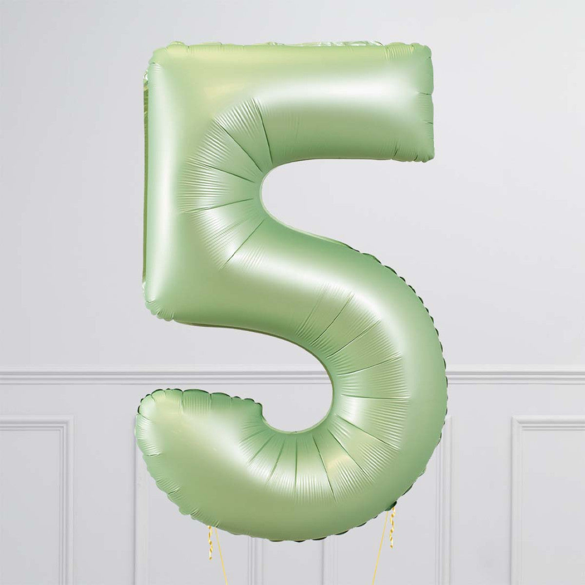 Helium Green Two Number Set Balloon with 3 Foil Star Balloons