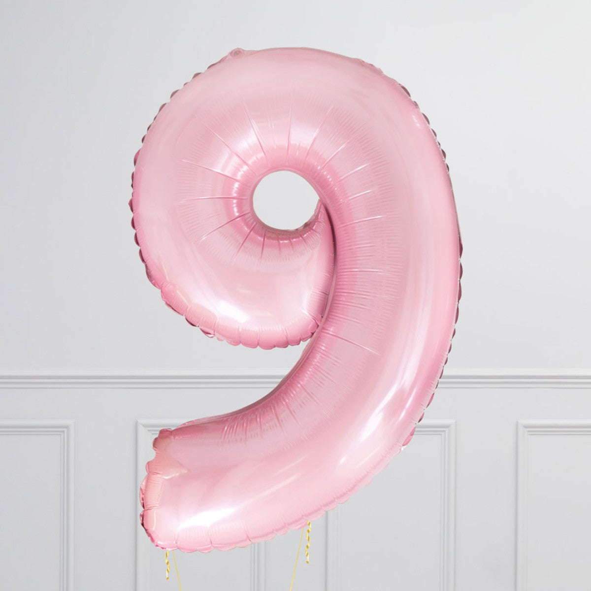 Helium Pink Two Number Set Balloons with 3 Foil Heart Balloons