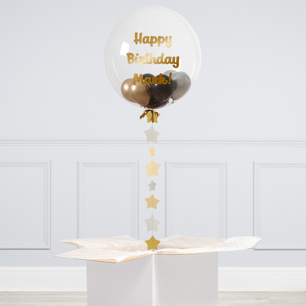 Personalised Helium Balloon Glitz & Glam Mini Filled Helium Bubble Balloon Elevate Your Celebration with Our Stunning Helium Bubble Balloon Bouquet