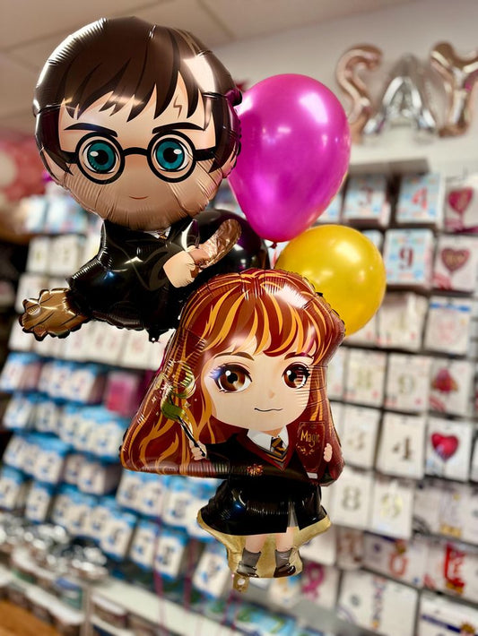 Helium Balloon Harry Potter Character with Latex Helium Bunch Pink Black and Yellow - Perfect for any Occasions