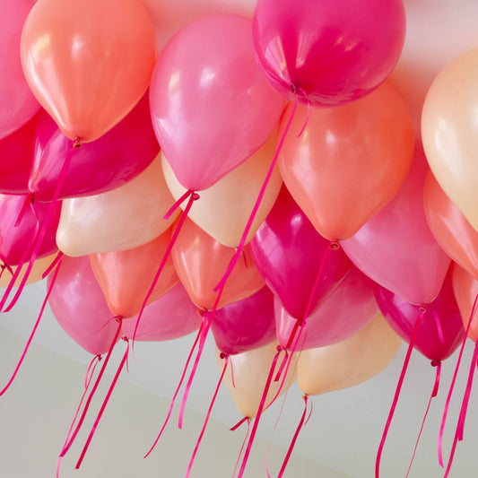 Flamingo Pink Helium Ceiling Balloons Elevate Your Celebration with Stunning Helium Ceiling Balloons Helium Balloon Bouquet