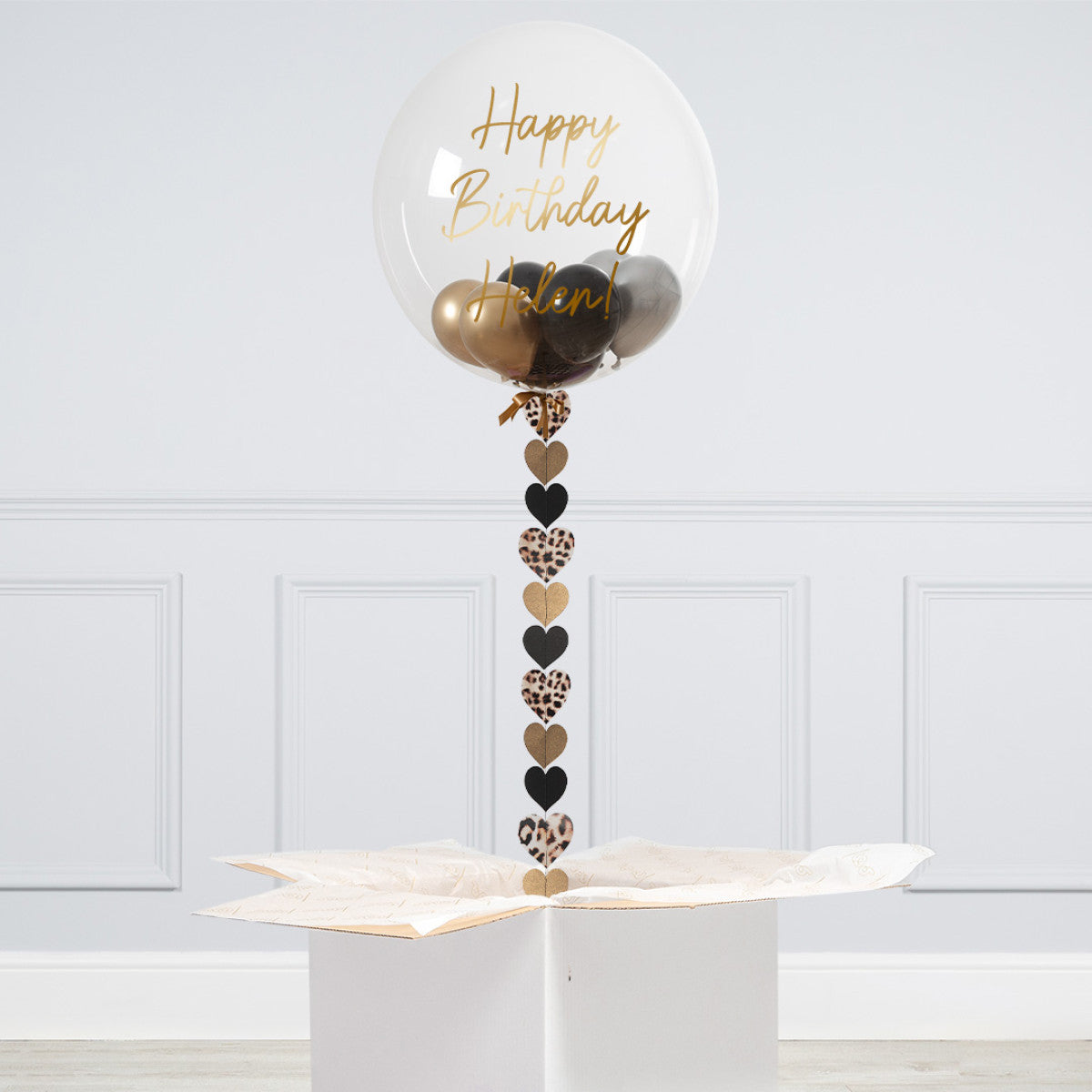 Personalised Helium Balloon Glitz & Glam Mini Filled Helium Bubble Balloon Elevate Your Celebration with Our Stunning Helium Bubble Balloon Bouquet